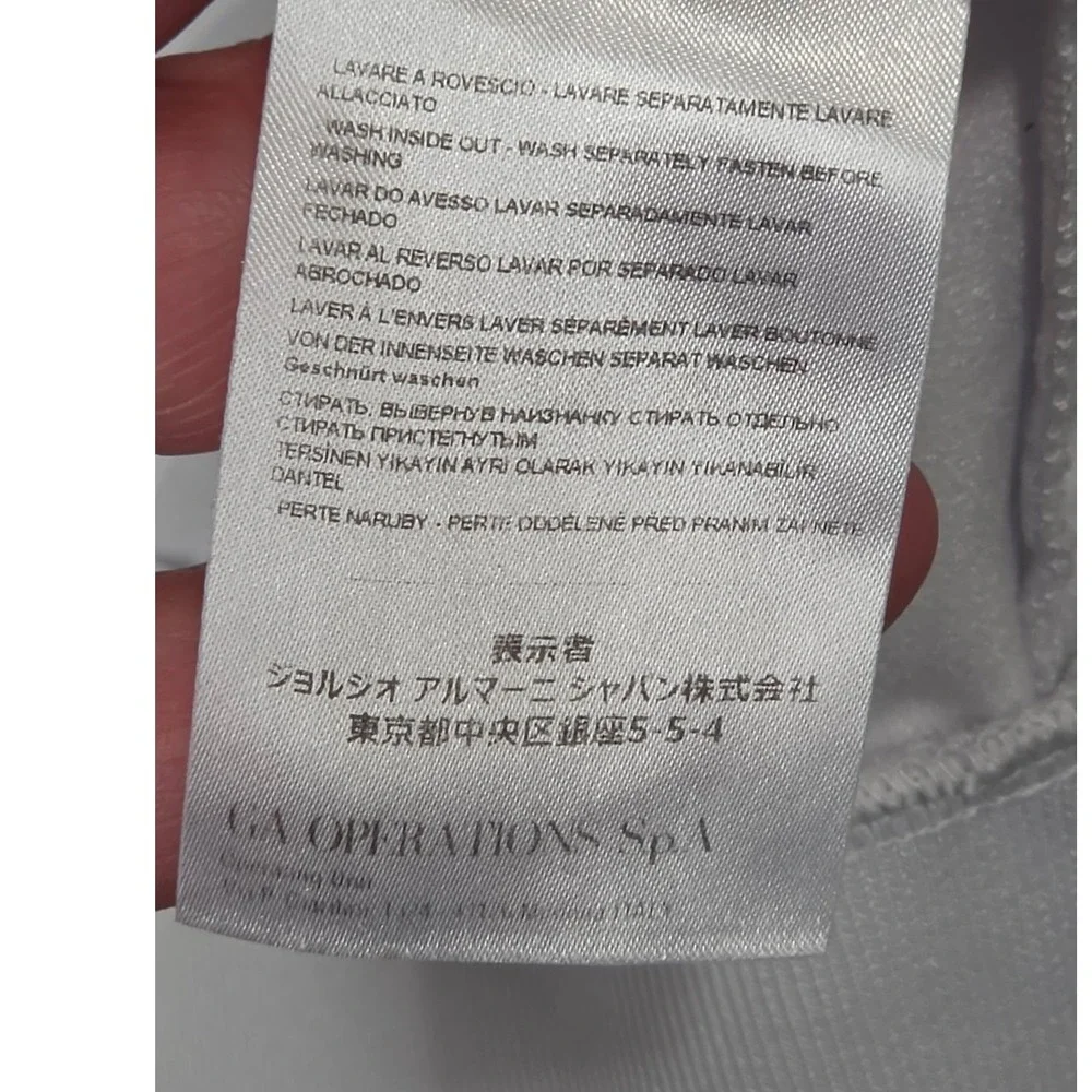 Armani Exchange Mens White Logo Tape Zip Up Track Jacket Hoodie S Small